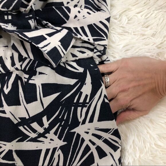 LOFT Jungle Fever Strapless Black Jumpsuit 2 - Picture 7 of 9